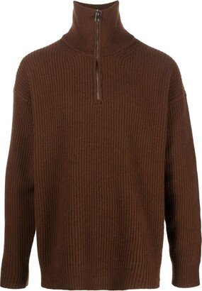 Zipped Collar Jumper