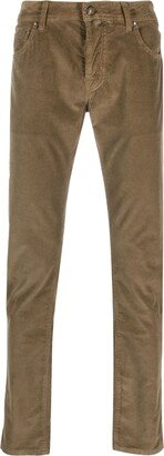 Corduroy Straight-Leg Trousers-AL