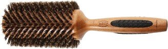 Bass Brushes P Series Straighten & Curl Round Brush with Deluxe Length Styling Head 100% Premium Natural Bristle Bamboo Handle Ex Large Barrel