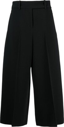 Cropped Wide-Leg Tailored Trousers