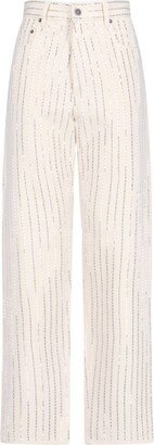 Straight Leg Embellished Trousers