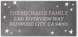 Address Labels: To The Moon Girl Address Label, Grey, Matte