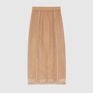 GG net skirt with lace trims