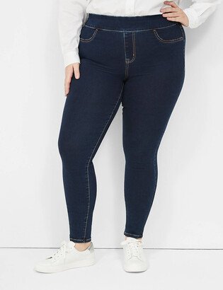 High-Rise Sateen Pull-On Jegging-AA