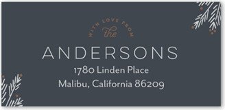 Address Labels: Modern Pine Address Label, Blue, Address Label, Matte