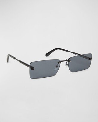 Men's Riccione Metal Rectangle Sunglasses