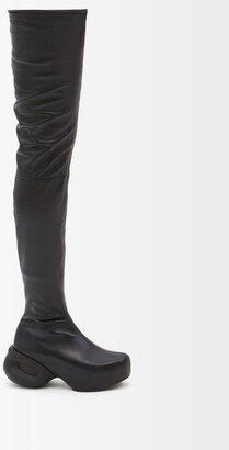 G-clog Leather Over-the-knee Boots