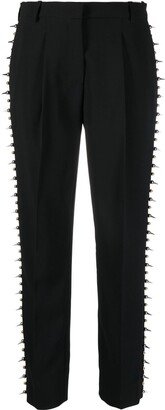 Stud-Detailed Cropped Trousers