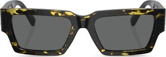 Medusa Head rectangle-frame sunglasses