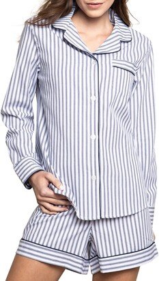 Navy French Ticking Stripe Short Pajamas