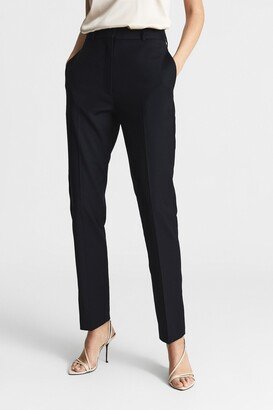 Petite Wool Blend Tapered Suit Trousers