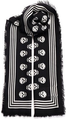 Black skull Double-face Scarf