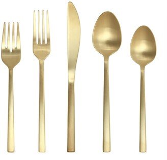 Arezzo Brushed Gold 5pc Place Setting