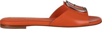 Buckle Detailed Slip-On Sandals-AA