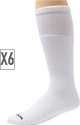 S60 Tube 6-Pack (White) Crew Cut Socks Shoes