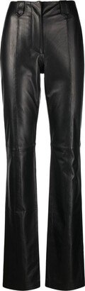 Ronnie high-waisted leather trousers