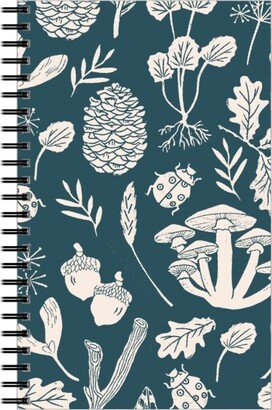 Notebooks: Nature Walk In Autumn - Blue And Cream Notebook, 5X8, Blue