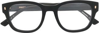 Logo-Plaque Round-Frame Glasses-AB