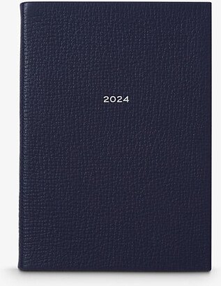 Navy 2024 Ludlow Soho Leather Weekly Diary 14cm x 19cm