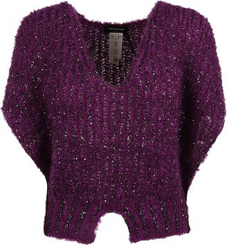 V-neck Glittery Pullover