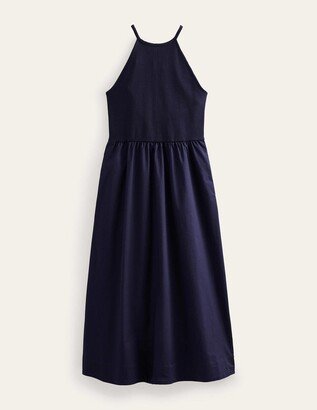 Ribbed Halterneck Midi Dress