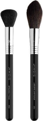 Sculpt + Glow Makeup Brush Duo - 2ct