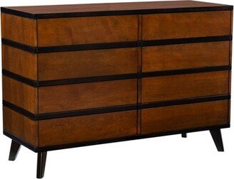 Mid-Century Modern 6 Drawer Dresser Walnut