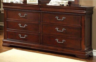 Luxurious English Style Wooden Dresser, Cherry Brown