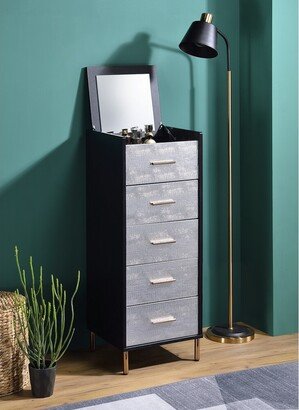 Modern Jewelry Armoire, Fre-standing Jewelry Armoire with Mirror