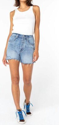 Serra Ollie High Rise Jean Shorts In Waterline