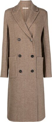 Praga double-breasted virgin wool coat