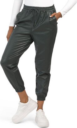 Faux Leather Joggers for Women