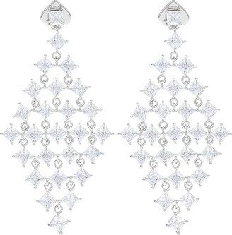 Magic Moment Statement Earrings (Clear/Silver) Earring