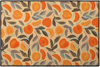 Door Mats: Life's A Peach Door Mat, Orange