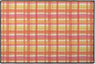 Door Mats: Summer Plaid Door Mat, Multicolor