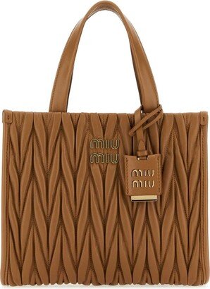 Matelassé Logo Plaque Tote Bag-AA