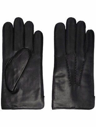 Cashmere-Blend Lined Leather Gloves-AA