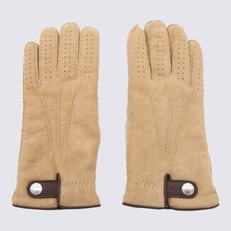 Beige Suede Gloves