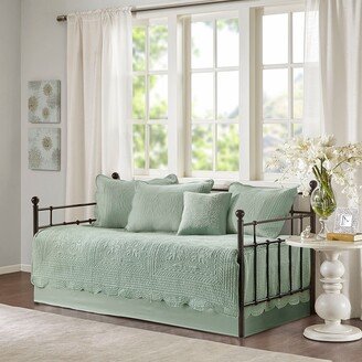 Gracie Mills 6-pc Tuscany Reversible Scalloped Edge Daybed - Twin Cover Set - Daybed - Twin