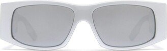 Balenciaga Eyewear Bb0100s Silver Sunglasses