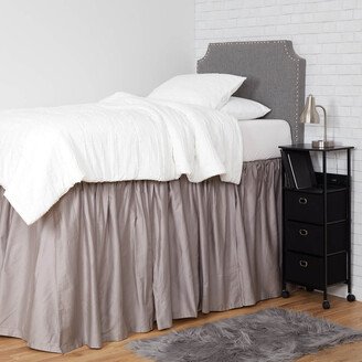 Dormify Twin XL Extra Long Dorm Bed Skirt Grey