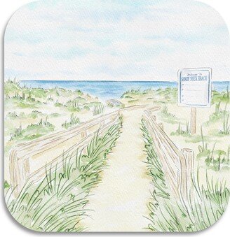 Sandy Neck Beachdisposable Coaster Set|Art|Poster|Painting|Decor|Barnstable|Cape Cod|Gift|Map|Painting|Cape Cod Gifts