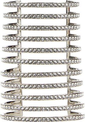 Vittoria Embellished Open Cuff Designed Bracelet