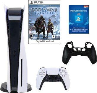 Sony PlayStation 5 Core Console with God of War: Ragnarok with PlayStation Plus Voucher and Silicone Sleeve