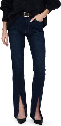 Colleen Slit Hem High Waist Slim Bootcut Jeans