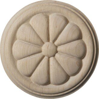 3 1/2W x 3 1/2H x 1/2P Reese Round Rosette, Alder