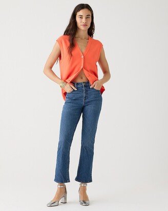 Petite 10 demi-boot crop jean in Marion wash