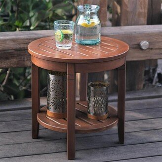 Perdix Chio LLC Wood Round Patio Side Table