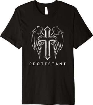 Protestant Church. Protestantism Christianity Protestants Classy Christian Protestant Modern Font Design Premium T-Shirt