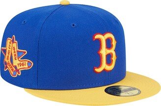 Men's Royal, Yellow Boston Red Sox Empire 59FIFTY Fitted Hat - Royal, Yellow